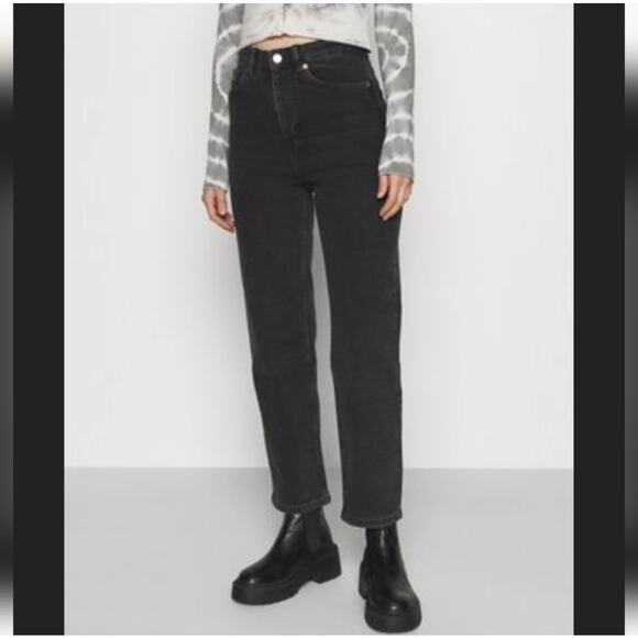 Cotton On Loose Straight Jean Gray Black size 8 US - Picture 1 of 4